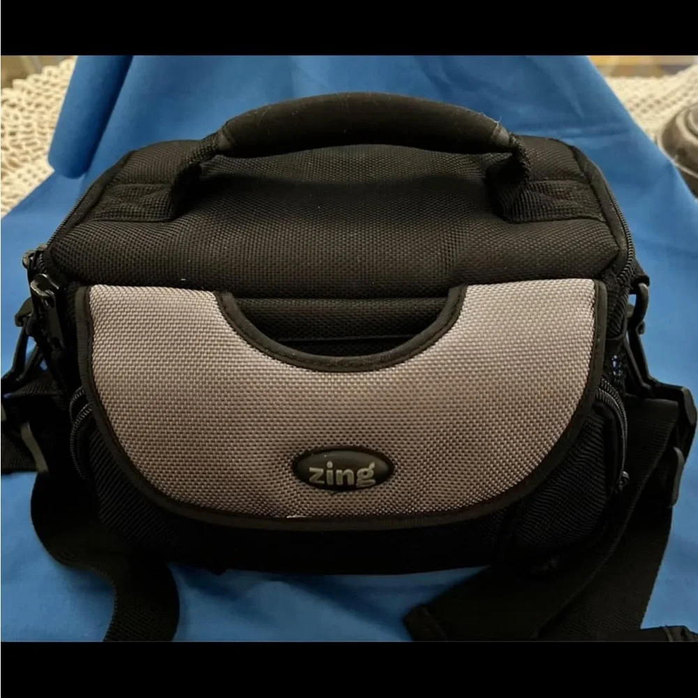 ZING Camera Bag with Padded Protection Black and Gray Interior Separators